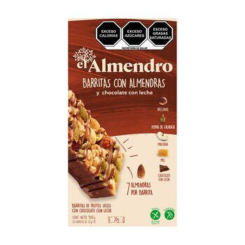 El Almendro Barras con Almendras y Chocolate 500g