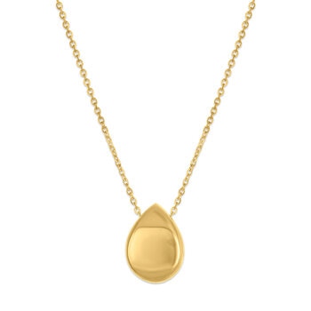 collar, con dije de gota, oro 14 k