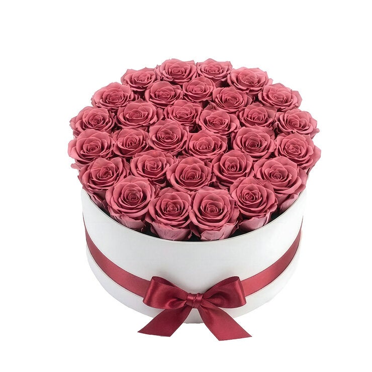 Materia Verde, Arreglo Decorativo de 24 Rosas Naturales Preservadas, Duración +1 año Materia Verde, Arreglo Decorativo de 24 Rosas Naturales Preservadas, Duración +1 año