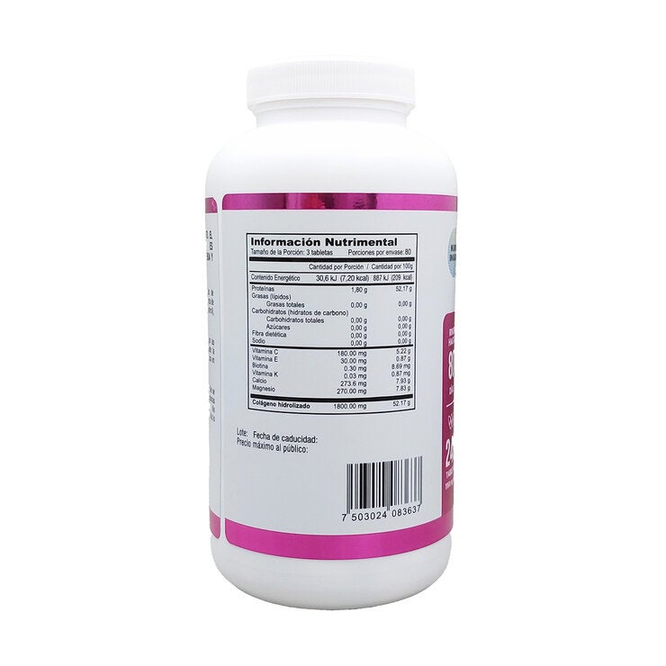 Just Colágeno Hidrolizado Frasco con 240 Tabletas Just Colágeno Hidrolizado Frasco con 240 Tabletas