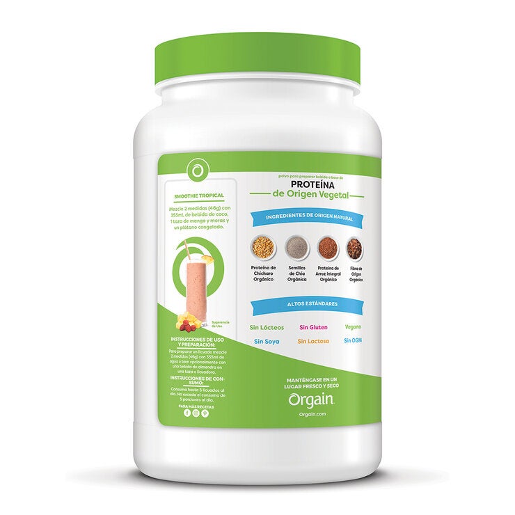 Orgain Proteína Orgánica en Polvo Sabor Vainilla 1.2 kg Orgain Proteína Orgánica en Polvo Sabor Vainilla 1.2 kg