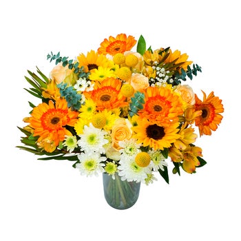 Bouquet mixto de 36 tallos en tonos amarillos Bouquet mixto de 36 tallos en tonos amarillos