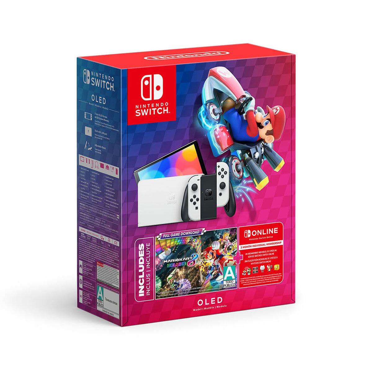 Nintendo Switch Oled Bundle Mario Kart 8 + 3 Meses de Nintendo Online