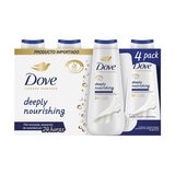 Dove Jabón Corporal Líquido 4 pzas de 600 ml