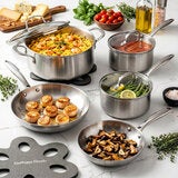Gotham Steel Batería de Cocina de Acero Inoxidable, 10 piezas Gotham Steel Batería de Cocina de Acero Inoxidable, 10 piezas