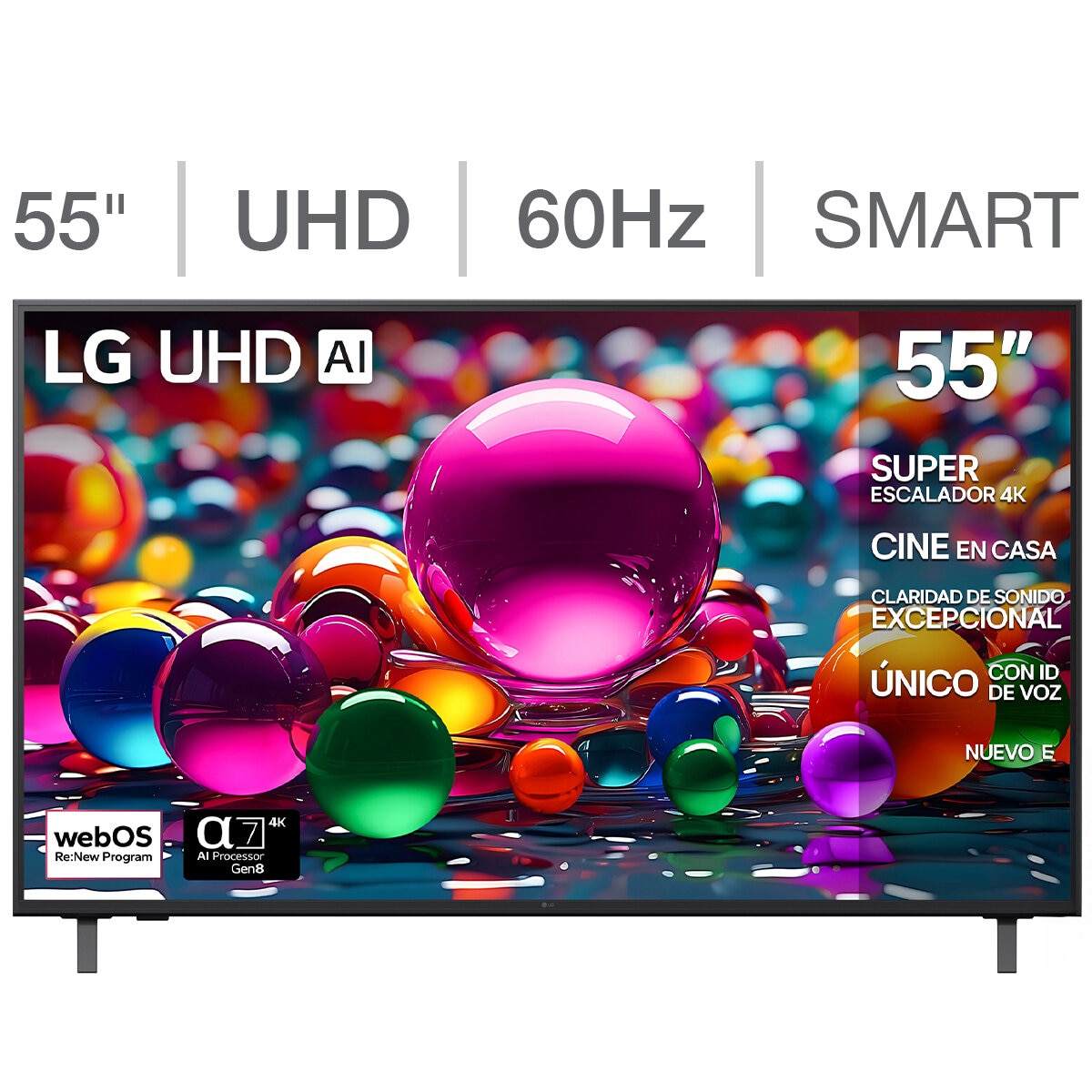 LG Pantalla 55" UHD 4K AI Smart TV LG Pantalla 55" UHD 4K AI Smart TV