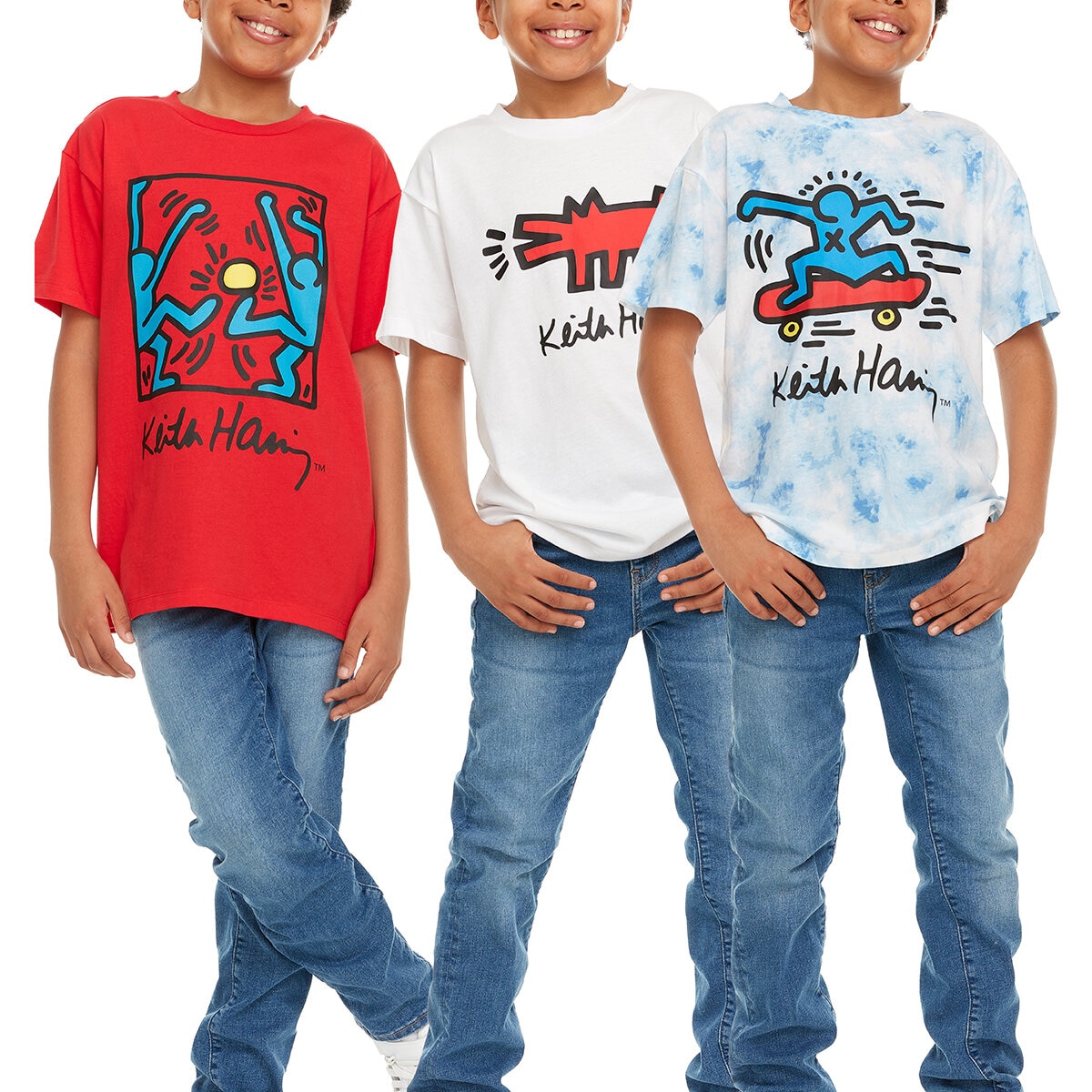 Keith Haring Playera para Niños o Niñas 3 piezas Varias Tallas y Colores