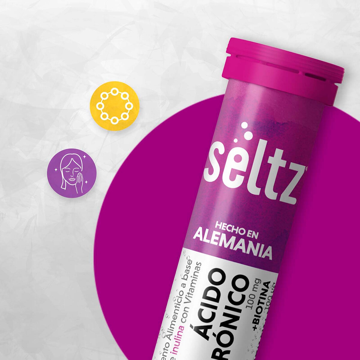 Seltz Ácido Hialurónico, Vitamina E, Calcio + D, Colágeno, Magnesio 5PK