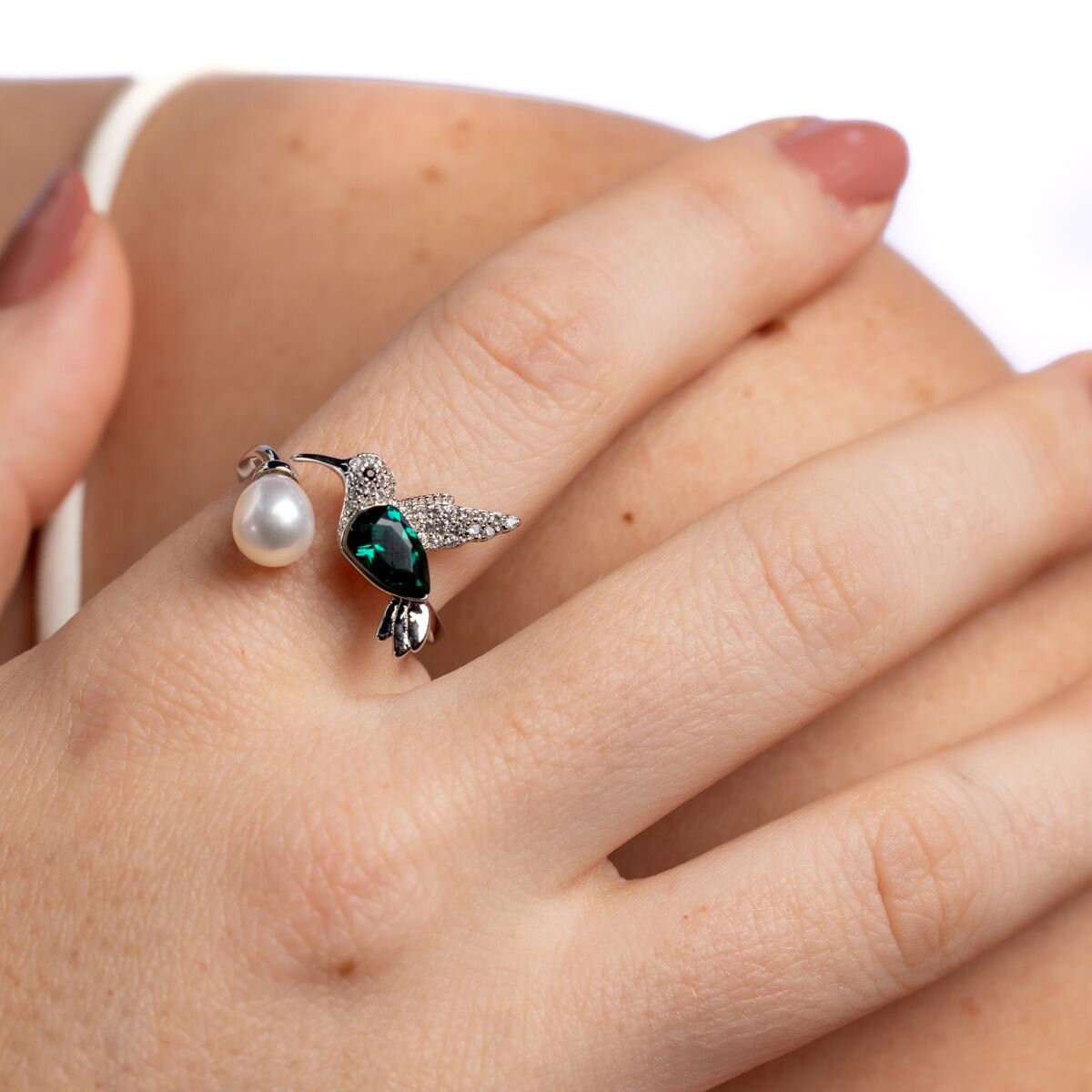 Mayfer, Juego de Anillo con Collar, Plata .925, Cristal Austríaco Mayfer, Juego de Anillo con Collar, Plata .925, Cristal Austríaco