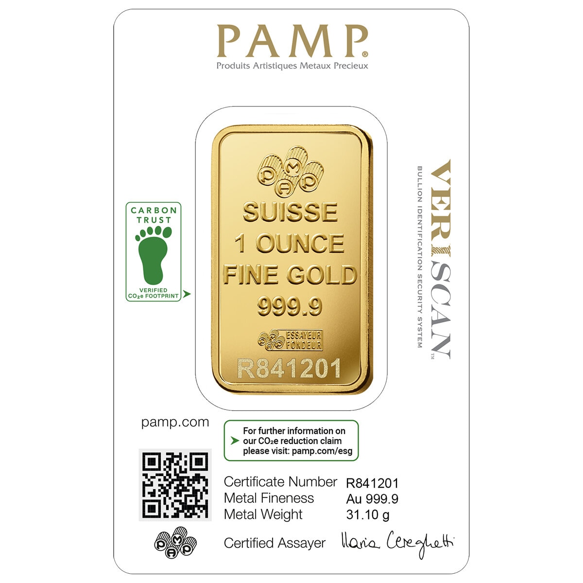 Lingote de Oro 1 oz PAMP Lady Fortuna Lingote de Oro 1 oz PAMP Lady Fortuna