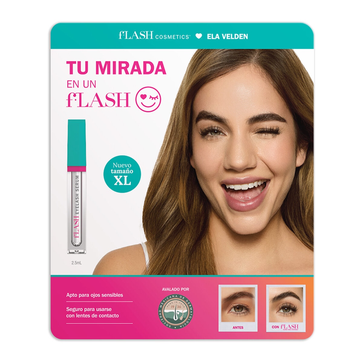 Flash Suero Amplificador de Pestañas 2.5 ml Flash Suero Amplificador de Pestañas 2.5 ml