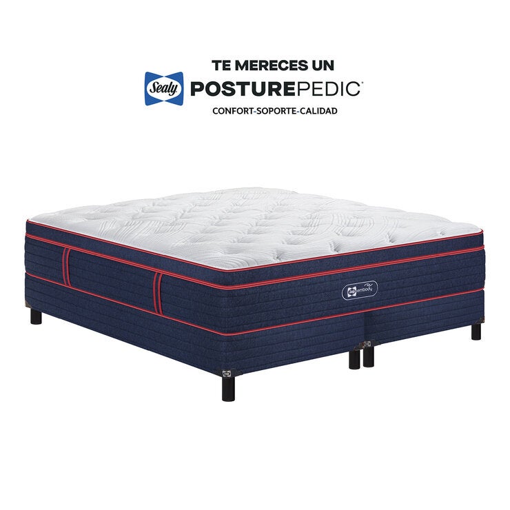 Sealy, Embody Soft Red, Colchón y Box King Size Sealy, Embody Soft Red, Colchón y Box King Size