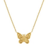 Collar con Dije de Mariposa, Oro Amarillo de 14 k Collar con Dije de Mariposa, Oro Amarillo de 14 k