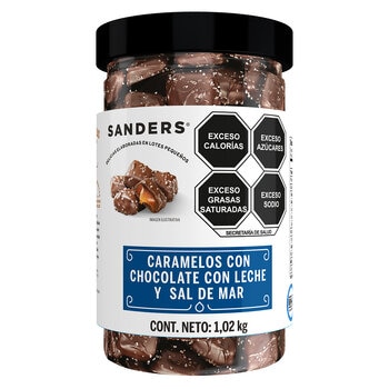 Sanders Caramelos con Chocolate con Leche y Sal de Mar 1.02 kg