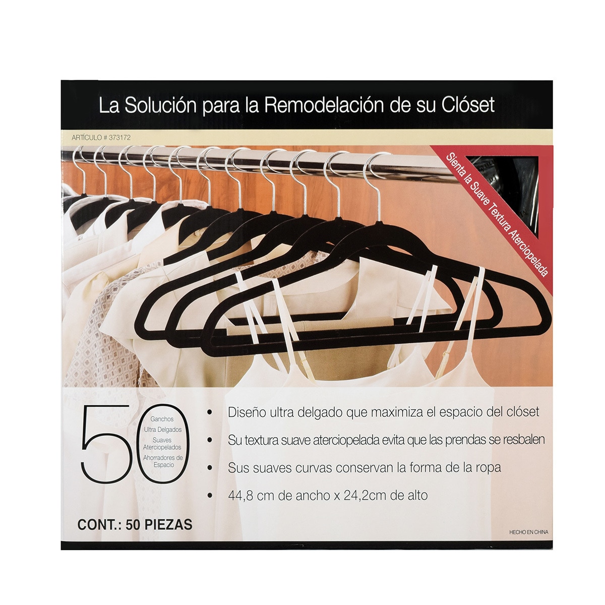Cohesion Products, Set de 50 Ganchos con Terciopelo | Cos...