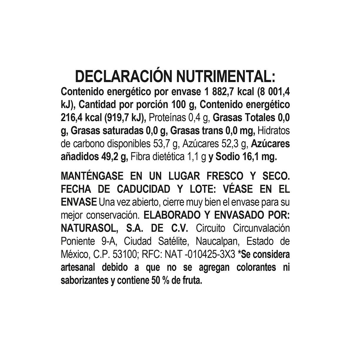 Naturasol Mermelada Zarzamora 1 kg Naturasol Mermelada Zarzamora 1 kg