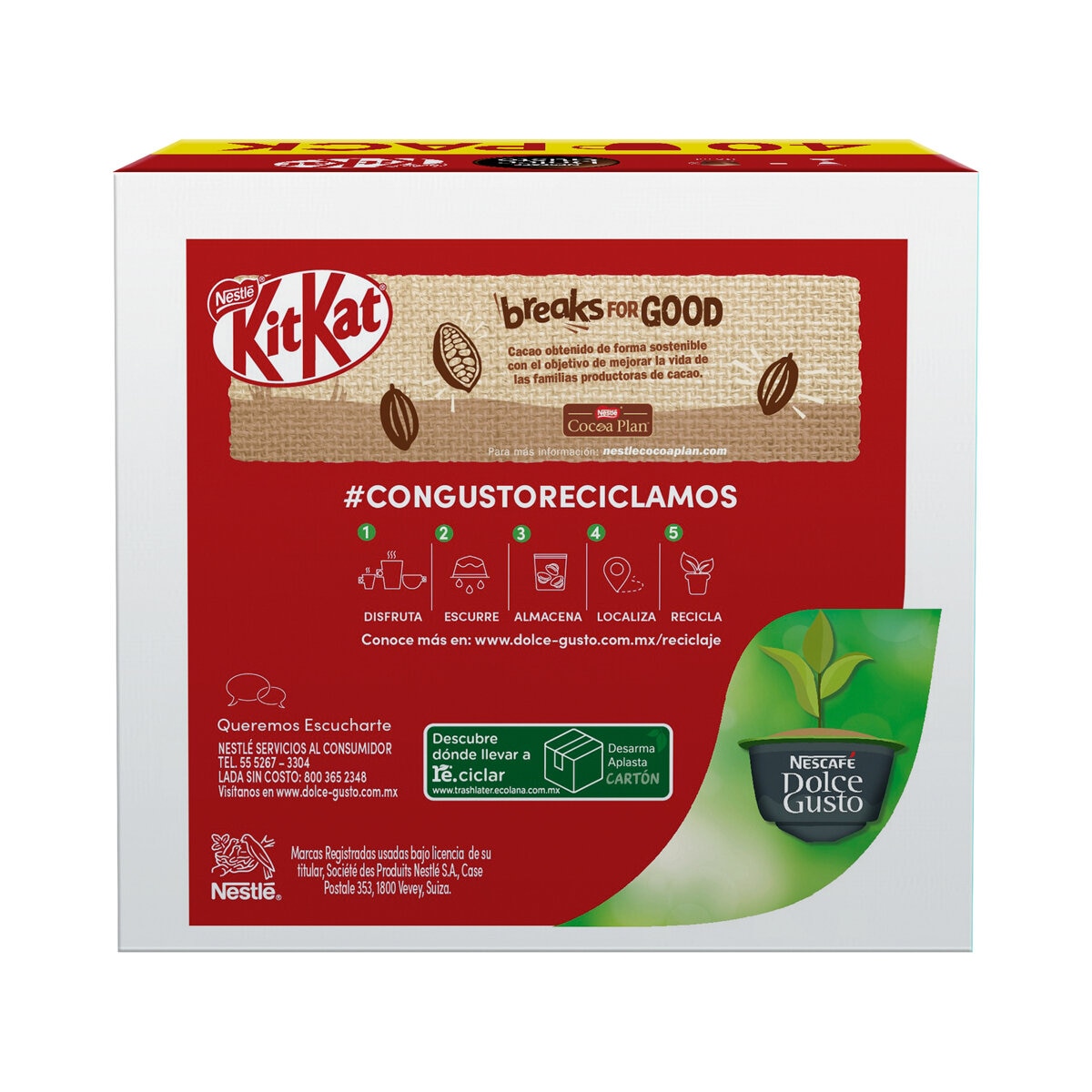 Nescafé Dolce Gusto, 40 cápsulas sabor chocolate KitKat Nescafé Dolce Gusto, 40 cápsulas sabor chocolate KitKat