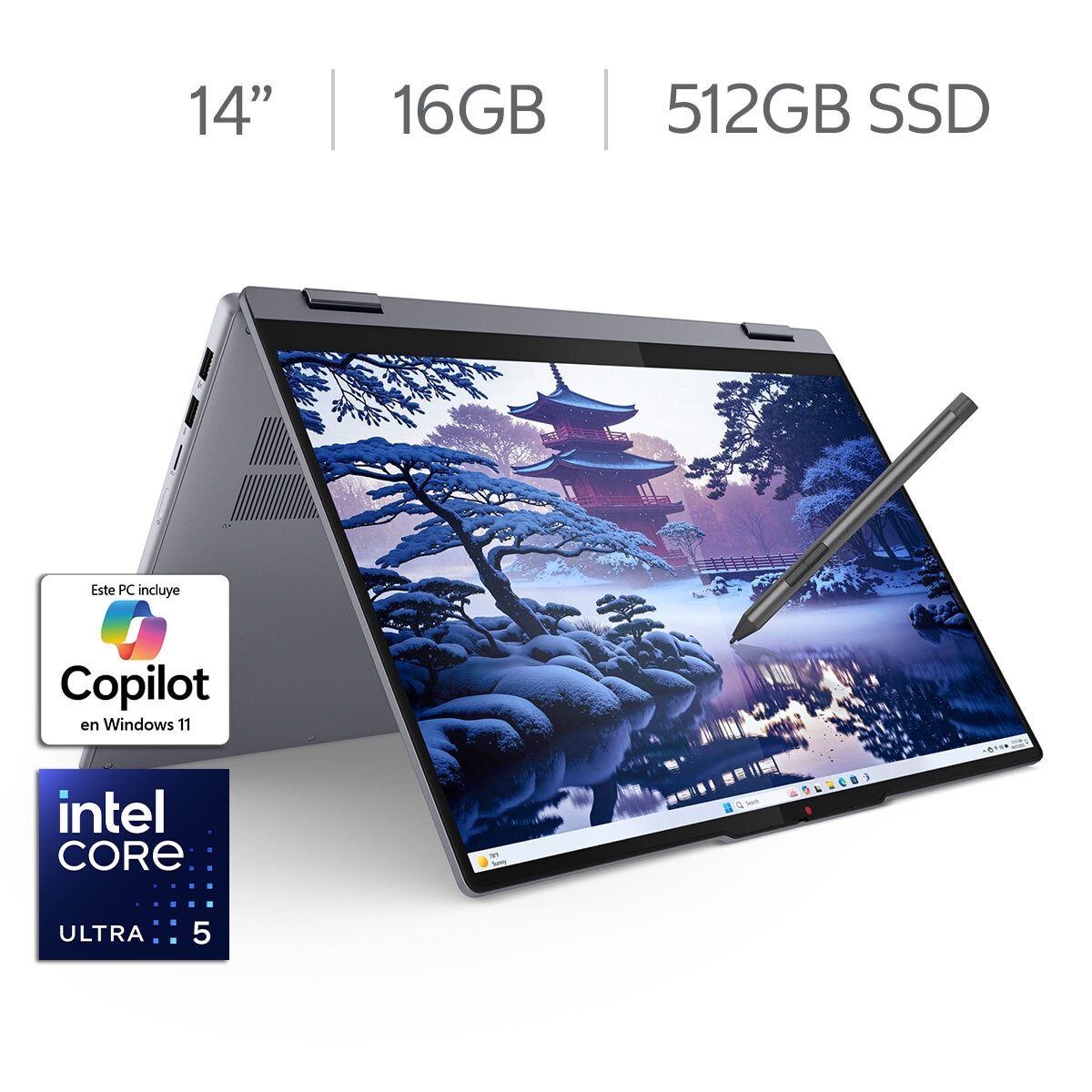 Lenovo IdeaPad 5 Laptop 2 en 1 14" Intel Core Ultra 5 16GB 512GB SSD Lenovo IdeaPad 5 Laptop 2 en 1 14" Intel Core Ultra 5 16GB 512GB SSD