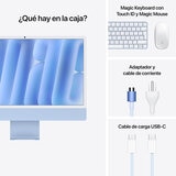 Apple iMac 24" 512GB 4.5K Chip M4 Azul CPU de 10 Núcleos GPU de 10 Núcleos Memoria Unificada de 24GB