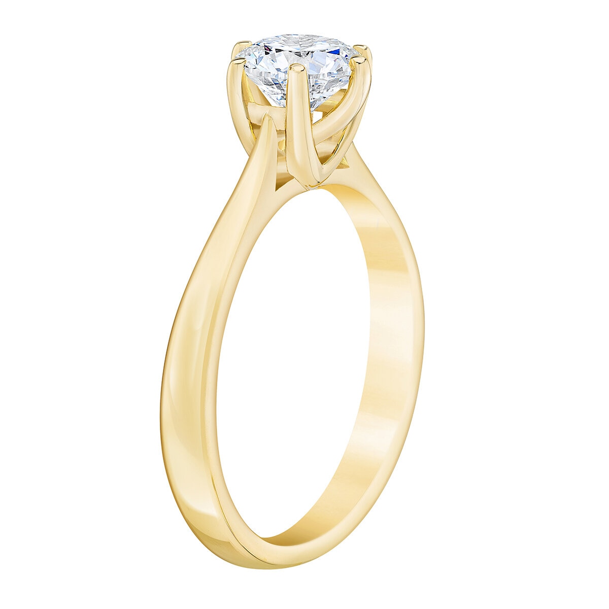 Anillo, 1.00ctw Diamante Solitario, Oro Amarillo 14K