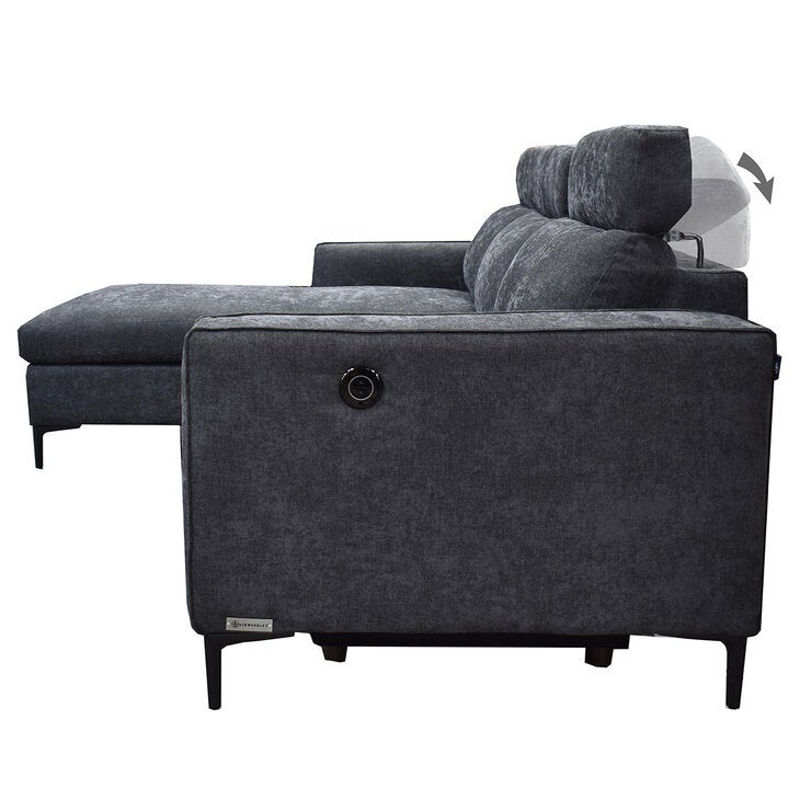 Muebles Liz, Larix, Seccional De 2 Piezas Gris Obscuro Muebles Liz, Larix, Seccional De 2 Piezas Gris Obscuro