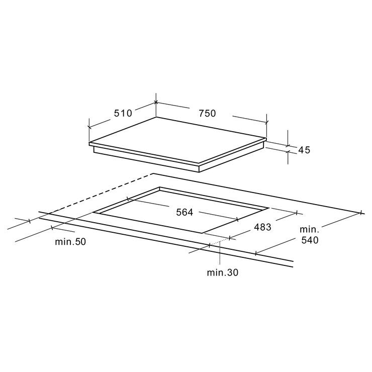 Teka Combo Campana de Pared 75 cm y Parrilla de Gas 5 Quemadores 75 cm Teka Combo Campana de Pared 75 cm y Parrilla de Gas 5 Quemadores 75 cm