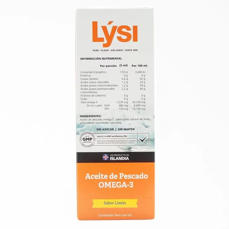 LYSI Aceite de Pescado Omega 3 Sabor Limón LYSI Aceite de Pescado Omega 3 Sabor Limón