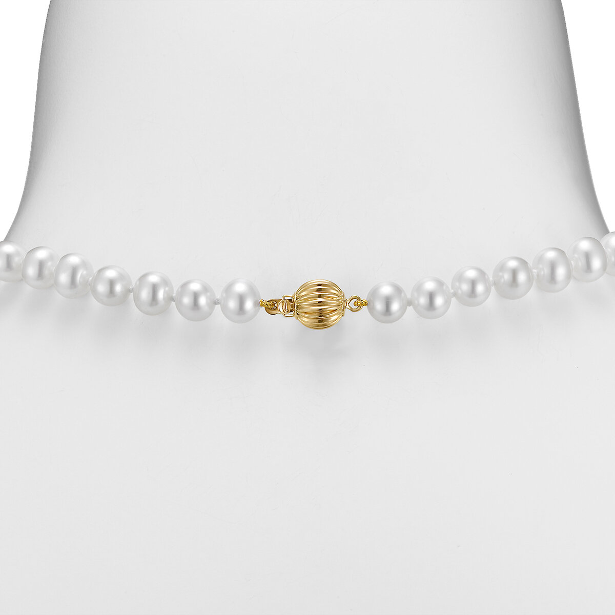 Collar de Perlas Cultivadas, 6.5-7.0mm, Oro Amarillo de 14K Collar de Perlas Cultivadas, 6.5-7.0mm, Oro Amarillo de 14K