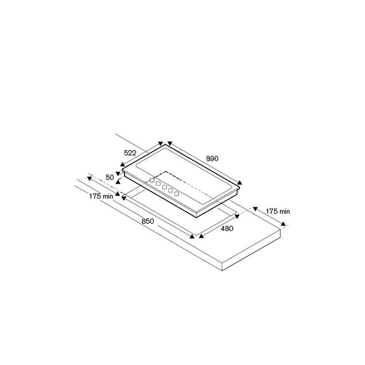 Bertazzoni Parrilla de Gas 90cm con 5 quemadores Bertazzoni Parrilla de Gas 90cm con 5 quemadores