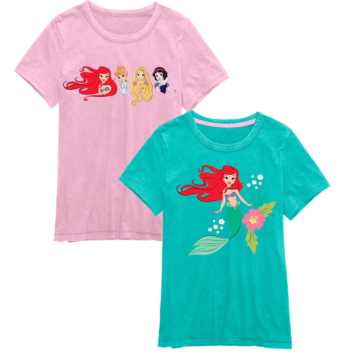 Disney Playera 2 piezas para Niños o Niñas Princesas 5