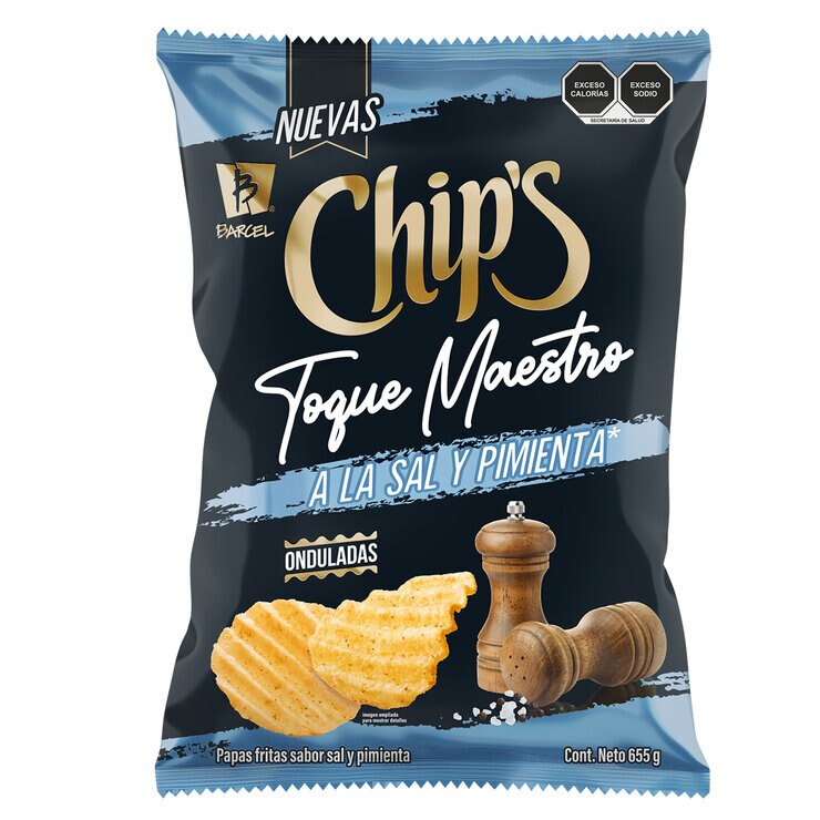 Chip's Toque Maestro Papas Fritas Sal y Pimienta 655 g