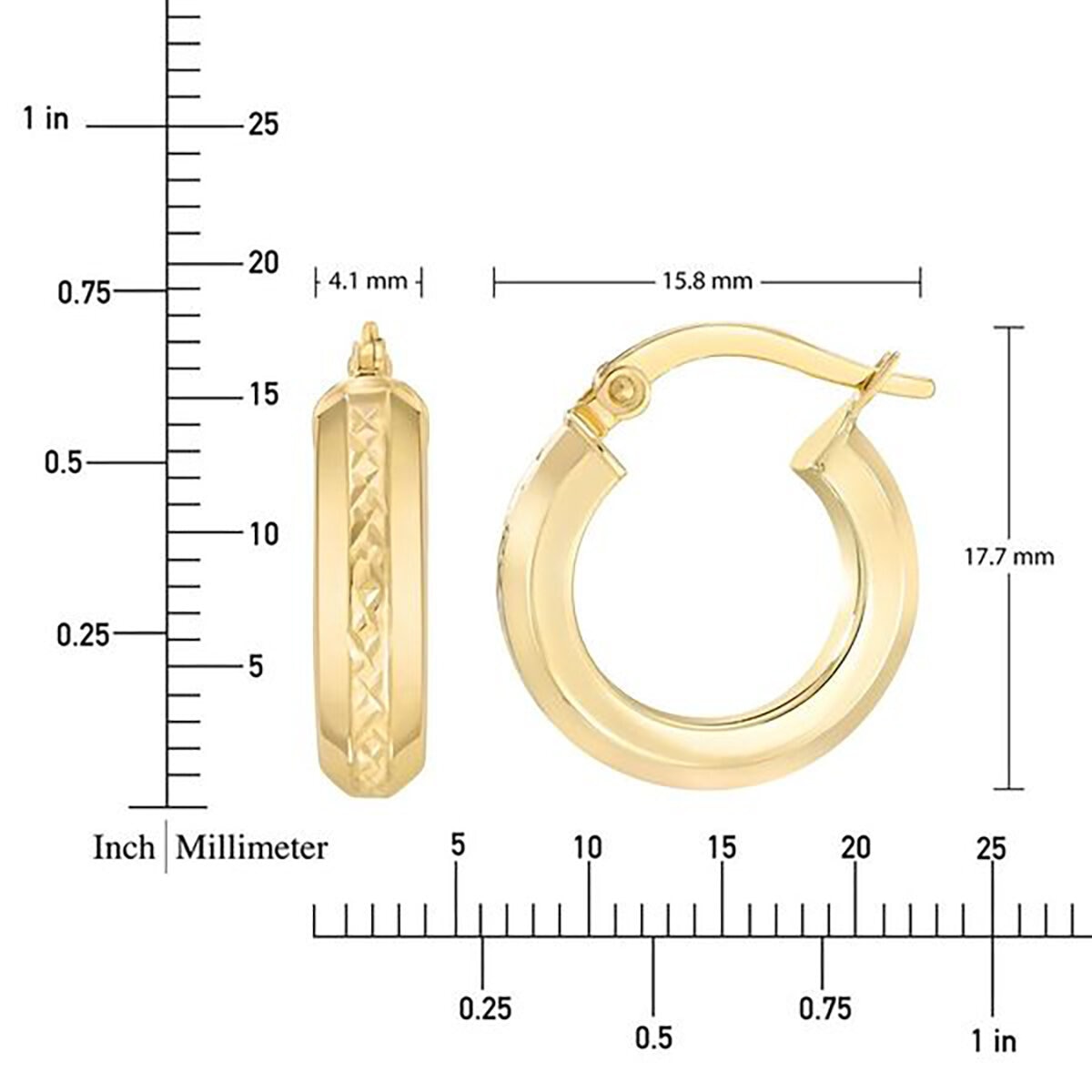 Arracadas, Oro Amarillo de 14K Arracadas, Oro Amarillo de 14K