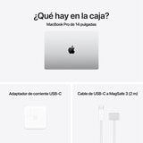 Apple MacBook Pro 14" Chip M4 Max 1TB Plata CPU de 14 núcleos GPU de 32 núcleos Memoria unificada de 36GB