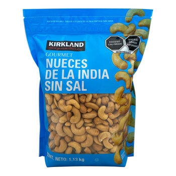 kirkland signature nueces de la india sin sal 1.13 kg