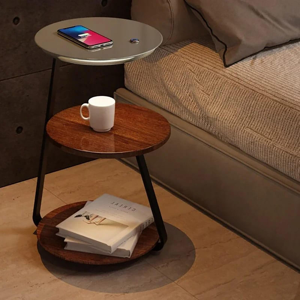 Artiva, Lámpara con Mesa y Cargador para Celular Artiva, Lámpara con Mesa y Cargador para Celular
