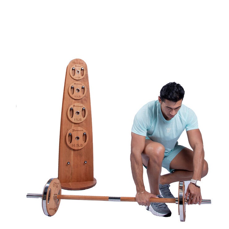UniFitness Set de Discos con Barra Olímpica UniFitness Set de Discos con Barra Olímpica