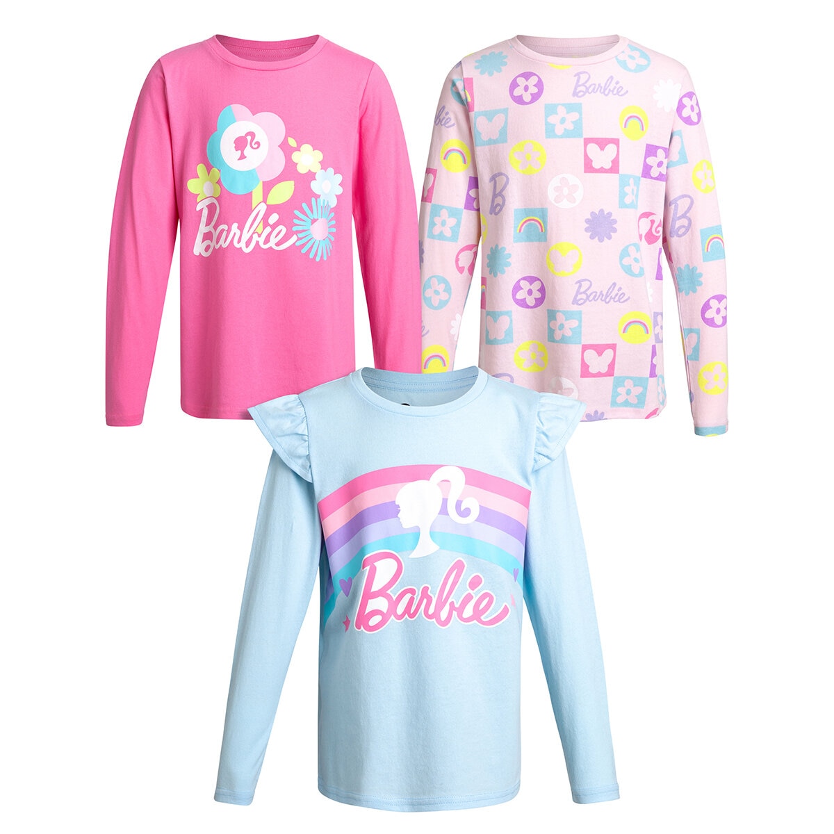 Playera 3 piezas para Niños o Niñas Varias Tallas y Colores