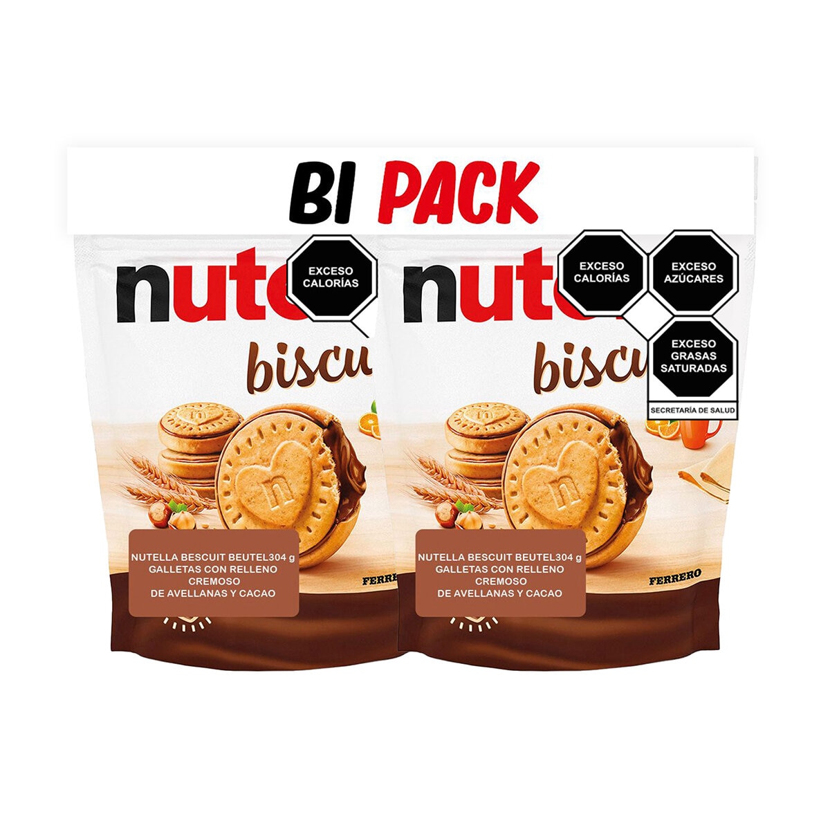 Nutella Biscuit 2 paquetes de 304g Nutella Biscuit 2 paquetes de 304g
