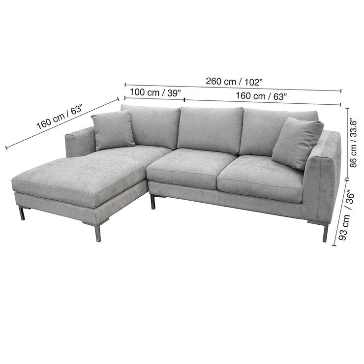 Muebles Liz, Parma, Sala Modular de 2 Piezas, Gris Muebles Liz, Parma, Sala Modular de 2 Piezas, Gris