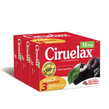 Ciruelax  Laxante Comprimidos 15mg 3 cajas de 24