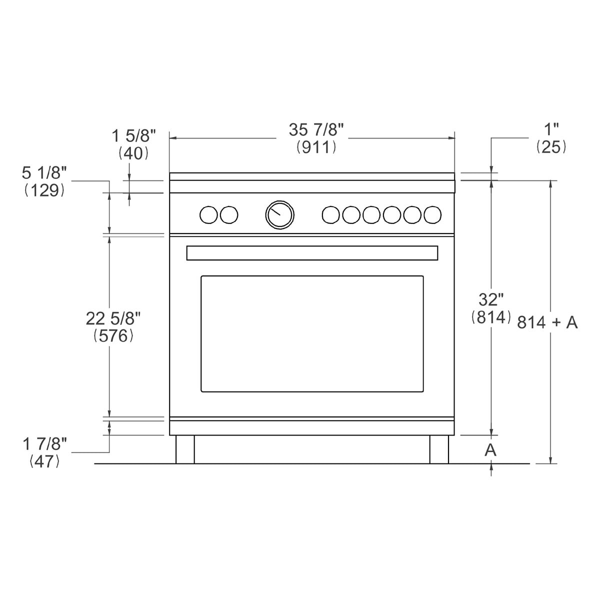 Bertazzoni Estufa de Gas 5 Quemadores 91 cm Bertazzoni Estufa de Gas 5 Quemadores 91 cm
