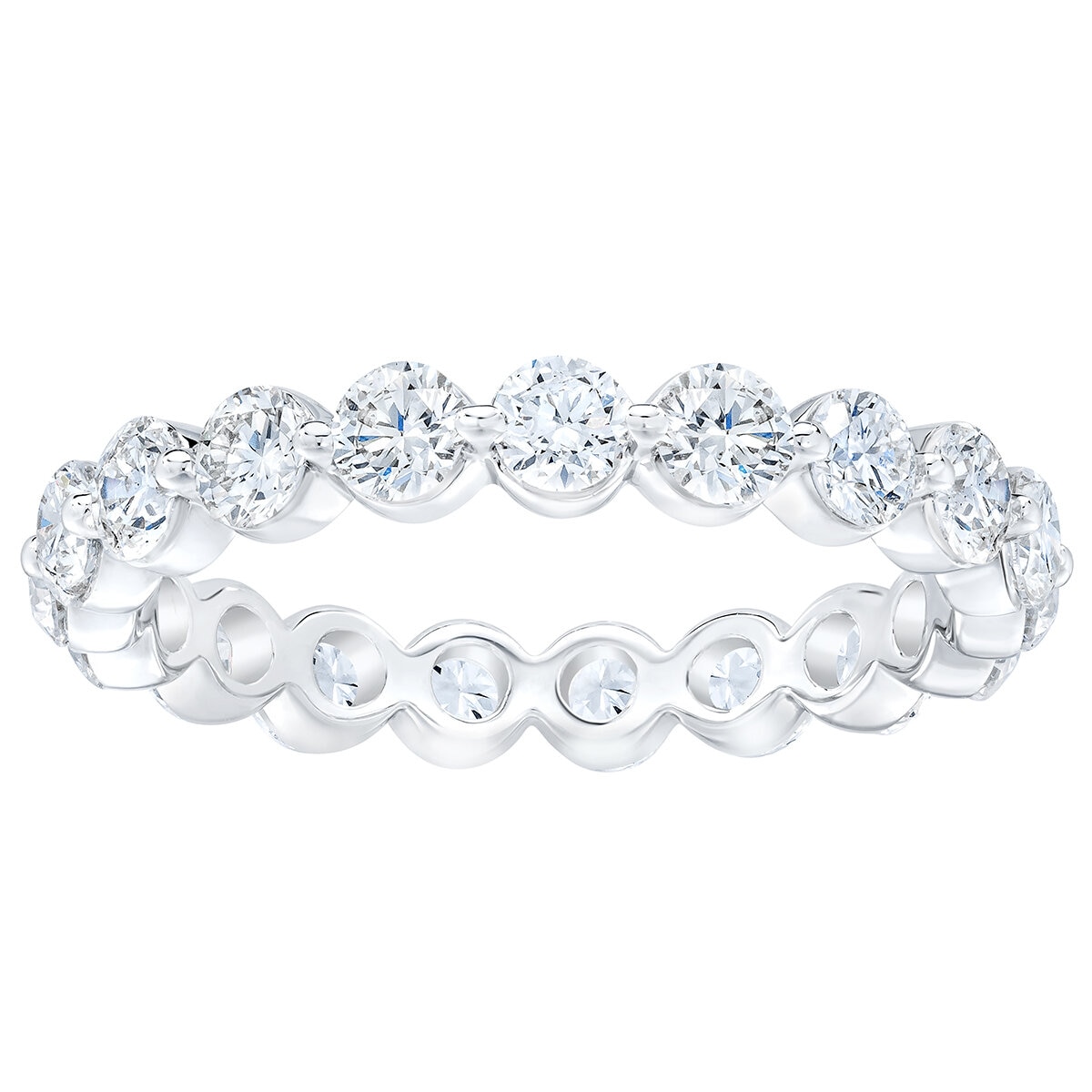 Anillo Eternidad de Diamantes 2.00ctw, Oro Blanco 14K Anillo Eternidad de Diamantes 2.00ctw, Oro Blanco 14K