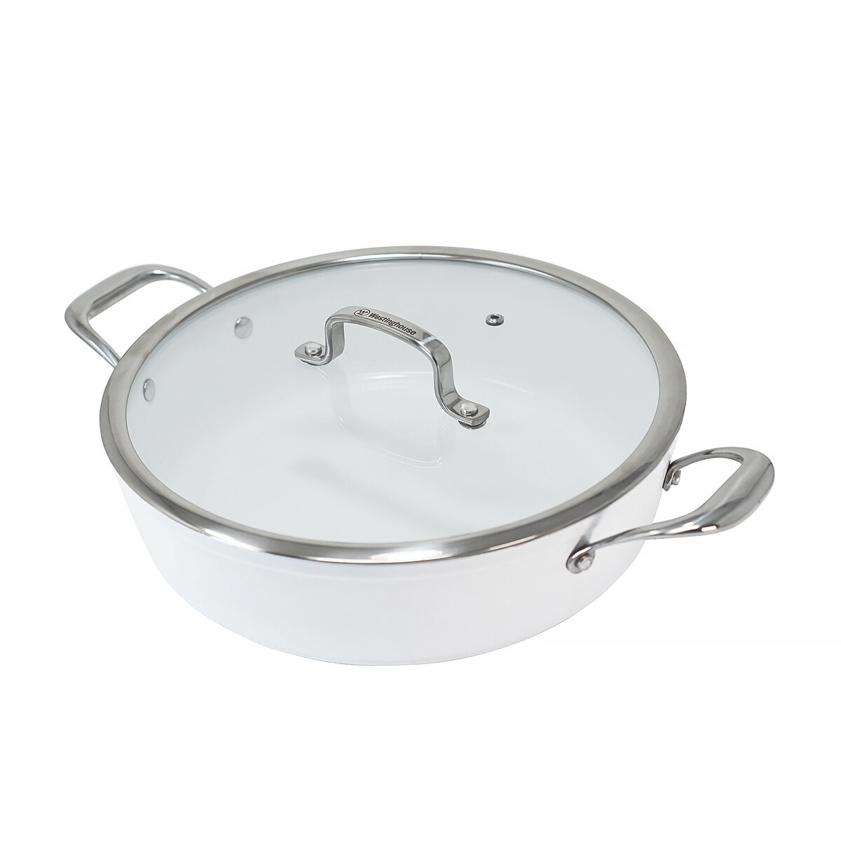 Westinghouse, Arrocera 28 cm de Cerámica Blanca, Acero Inoxidable Westinghouse, Arrocera 28 cm de Cerámica Blanca, Acero Inoxidable