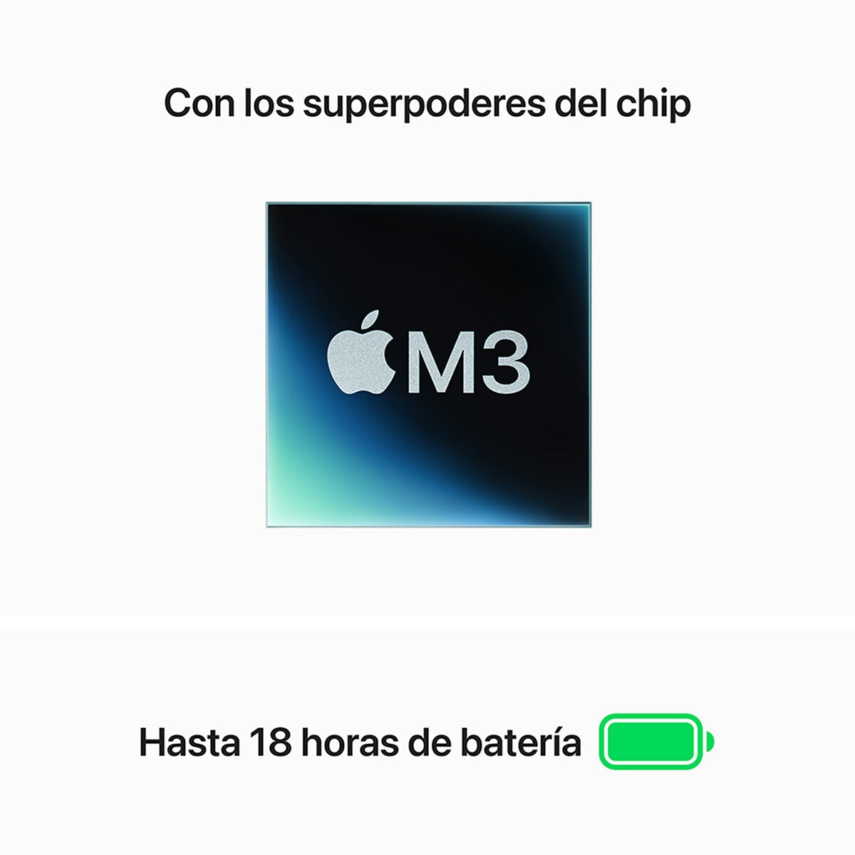 Apple MacBook Air 13" Chip M3 256GB Plata CPU de 8 núcleos GPU de 8 núcleos Memoria unificada de 16GB