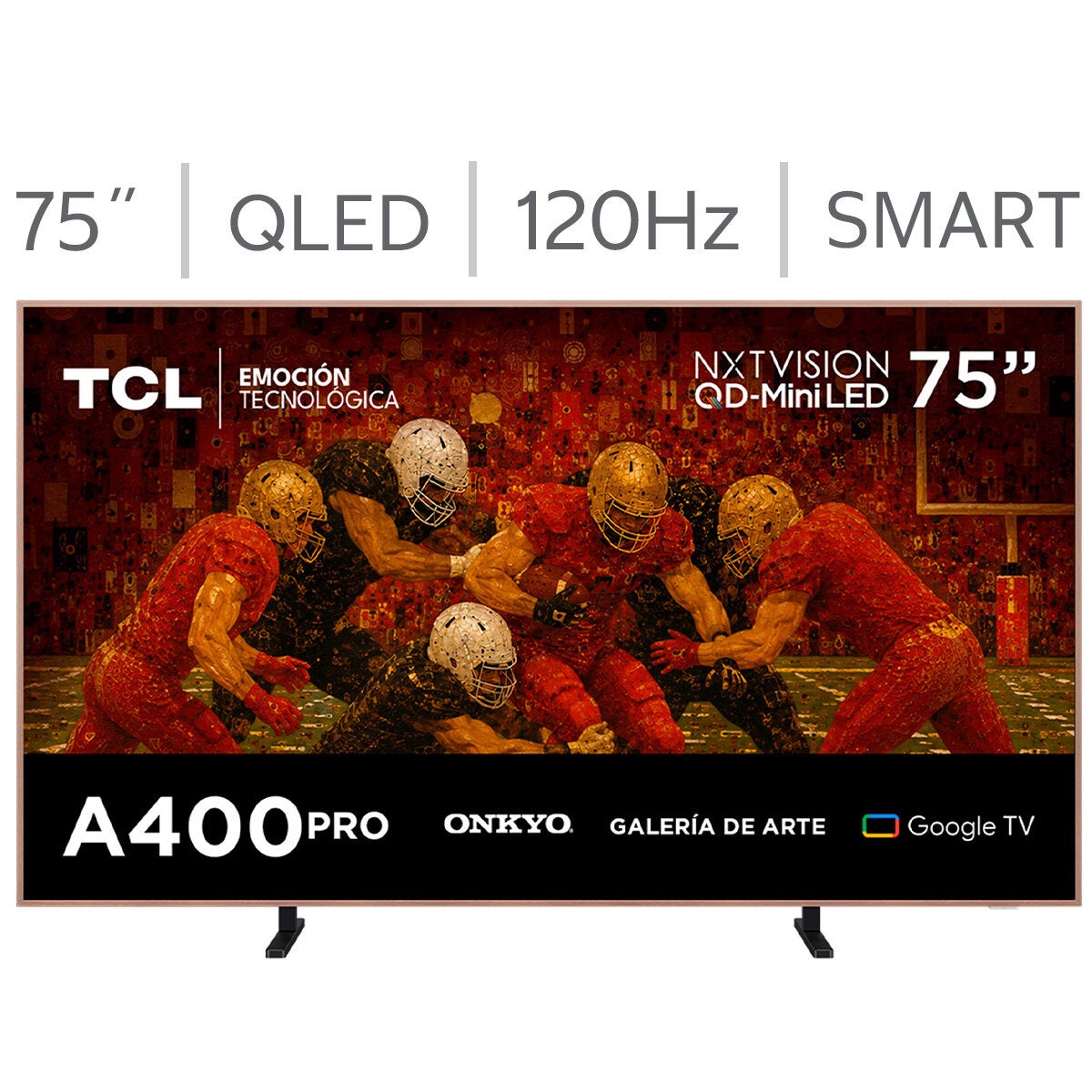 TCL Pantalla 75" QLED 4K NXTVISION Google TV 75A400 PRO TCL Pantalla 75" QLED 4K NXTVISION Google TV 75A400 PRO