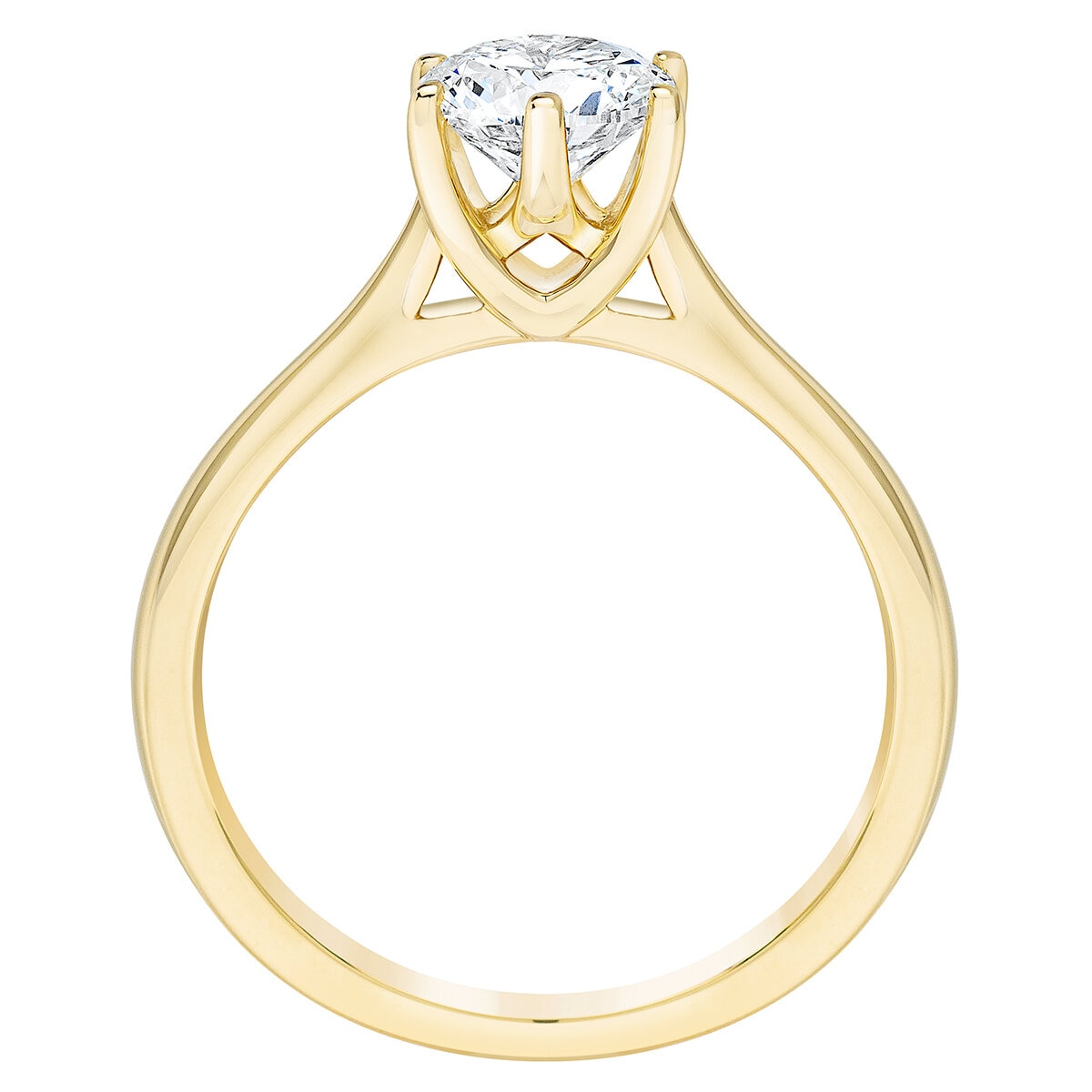 Anillo, 1.00ctw Diamante Solitario, Oro Amarillo 14K