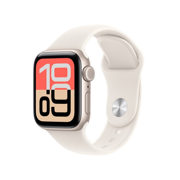 Apple Watch SE 3 (GPS + Celular) 44mm Aluminio Blanco Estelar + Correa Deportiva Blanco Estelar - Talla S/M Apple Watch SE 3 (GPS + Celular) 44mm Aluminio Blanco Estelar + Correa Deportiva Blanco Estelar - Talla S/M