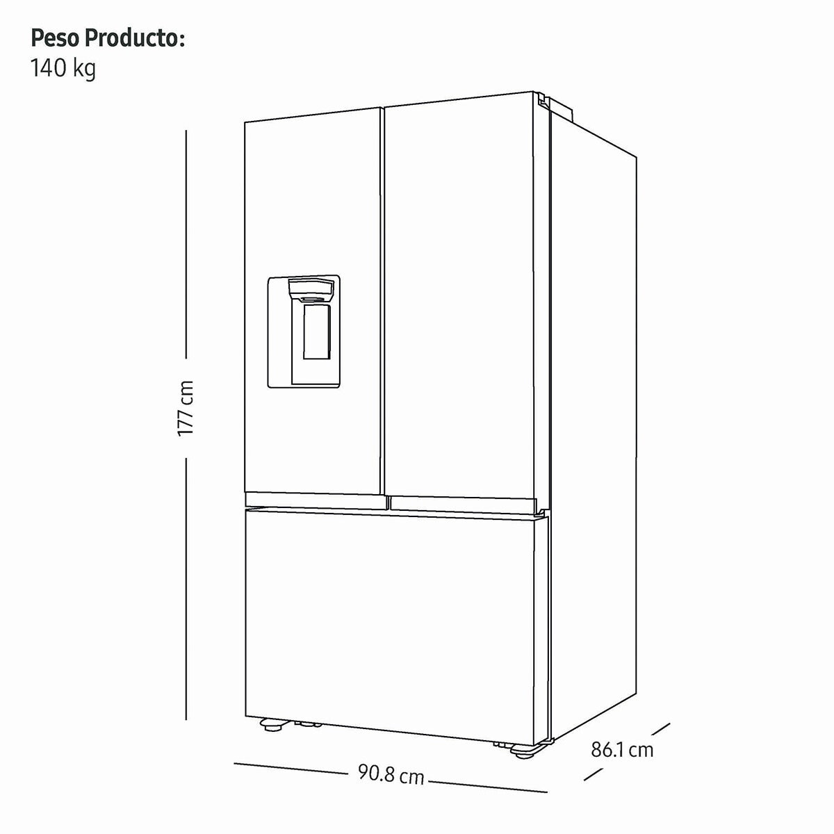 Samsung Refrigerador 31' French Door