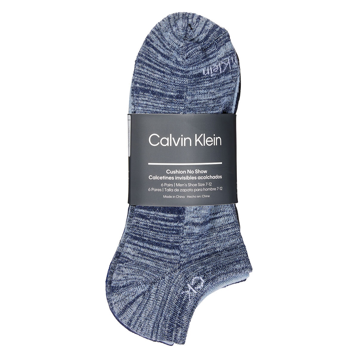 Calvin Klein Calcetines para hombre – Calcetines tobilleros invisibles  (paquete de 6)