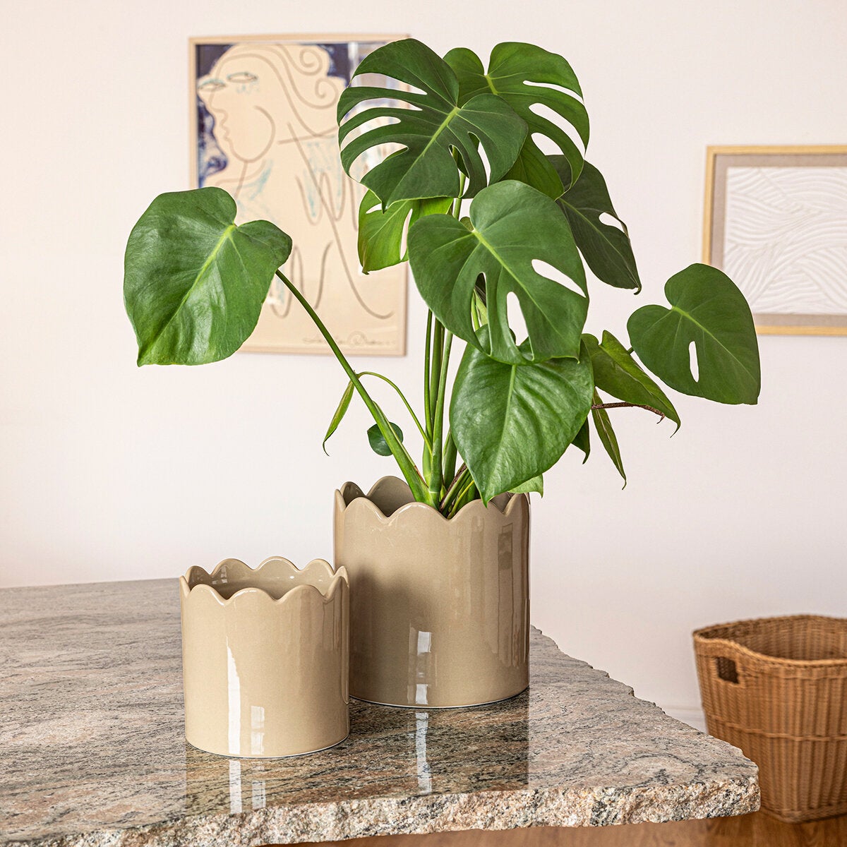 Over & Back, Inspiration Set de 2 Macetas Beige Over & Back, Inspiration Set de 2 Macetas Beige